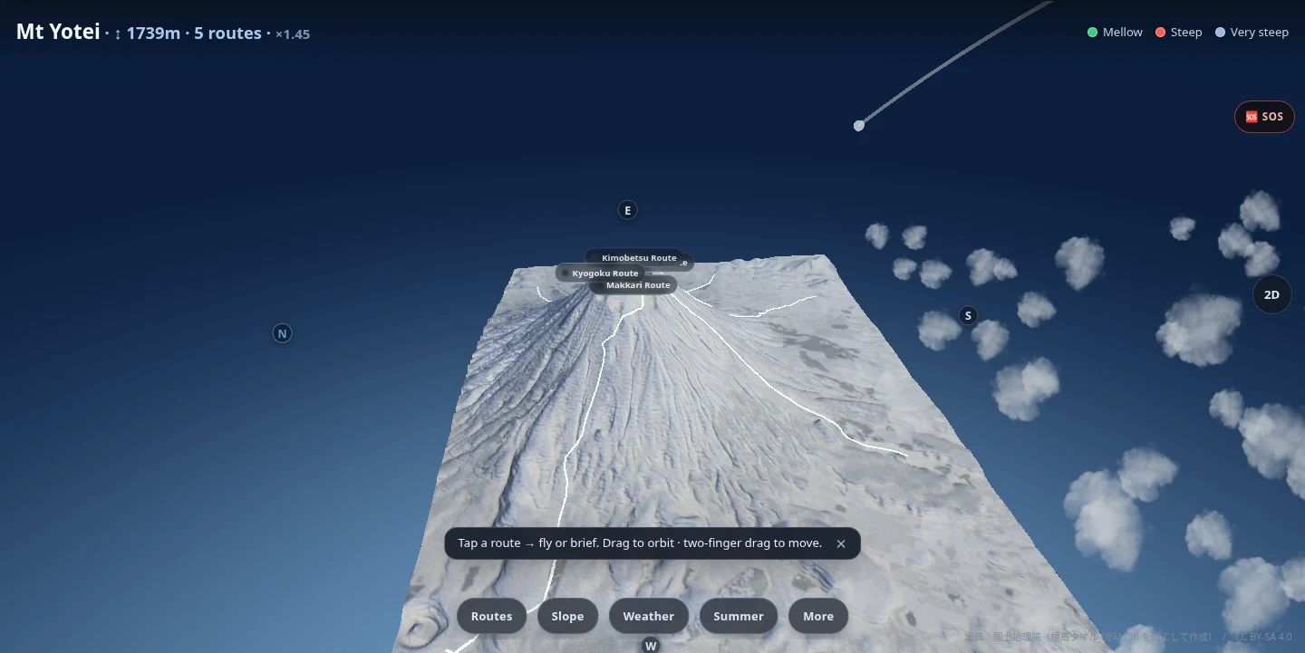 Mt Yotei · SnowWind 3D